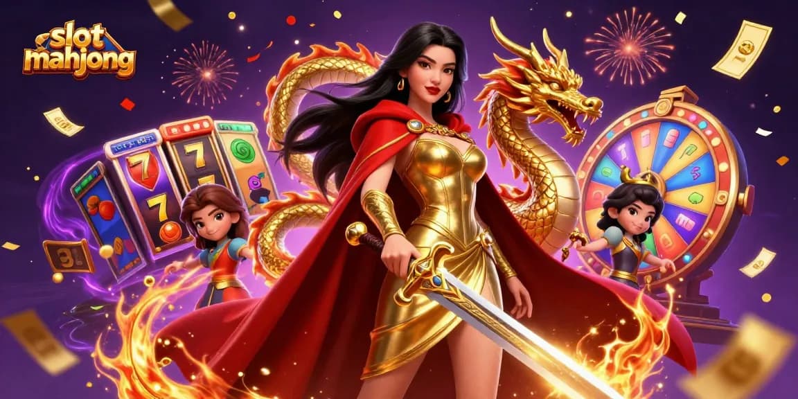 Experience thrilling slot mahjong action with vibrant characters and dynamic game elements.