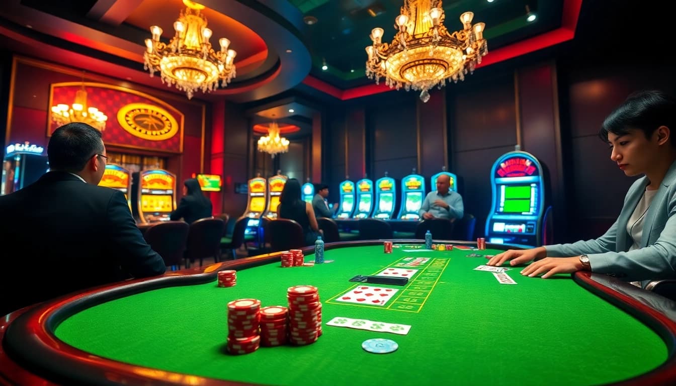Players engaging in high-stakes poker at SODO66 Casino, showcasing the thrills of online betting.