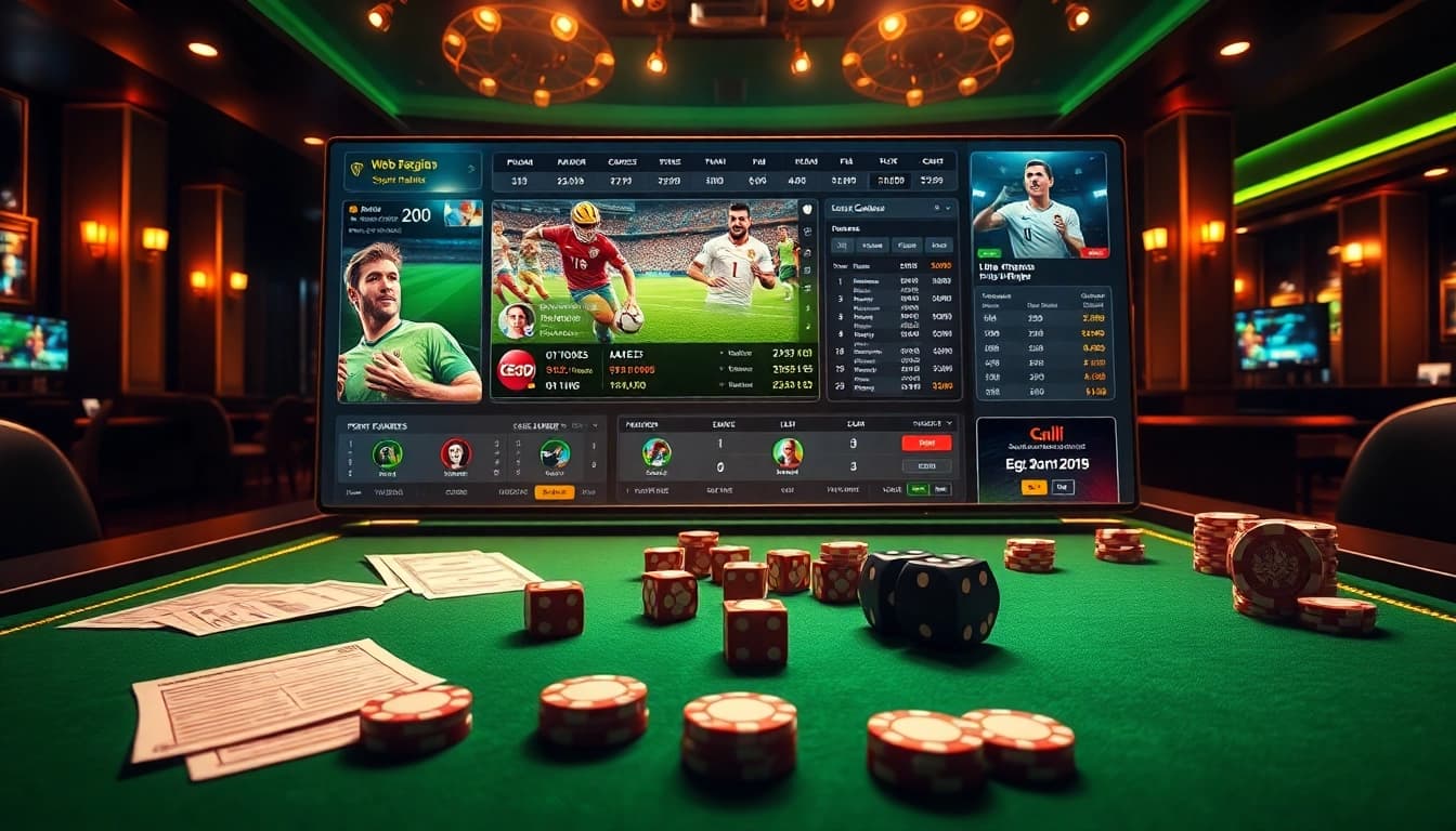 Engage in Judi Bola Online betting with live sports matches and dynamic odds on a luxurious gaming interface.