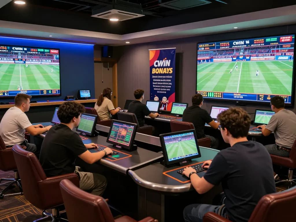 Exciting CWIN online gambling scene with diverse players engaging in live betting.