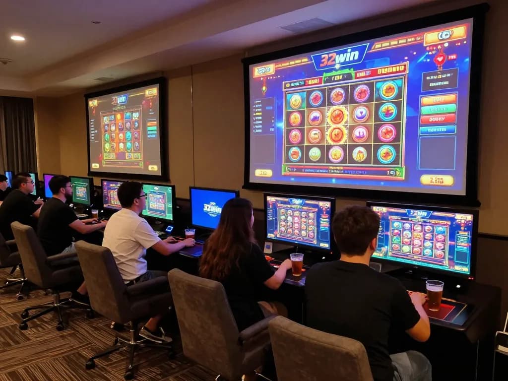 Players enjoying an exciting session on 32win gaming platform with vibrant graphics.