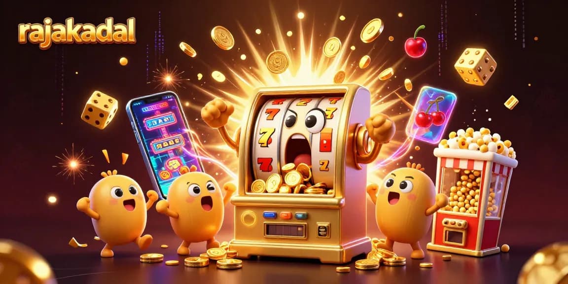 Slot mesin rajakadal meraih jackpot sambil mendengarkan sorakan anak-anak slot dan popcorn.