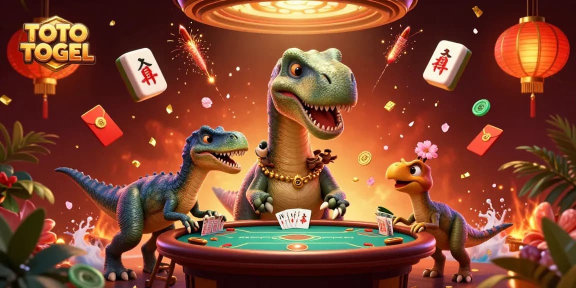 P permainan TOTO TOGEL yang mendebarkan dengan karakter dinosaurus 3D yang bersenang-senang di kasino.