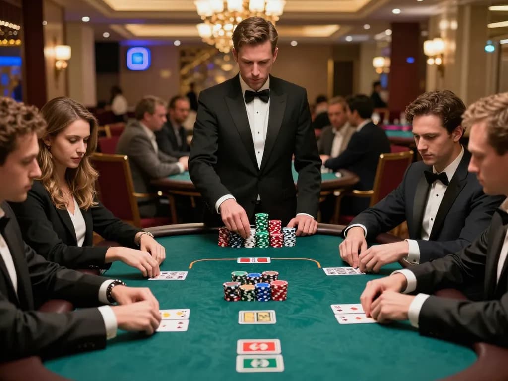 Players enjoy thrilling hands in a high-stakes poker game at iwin club casino table