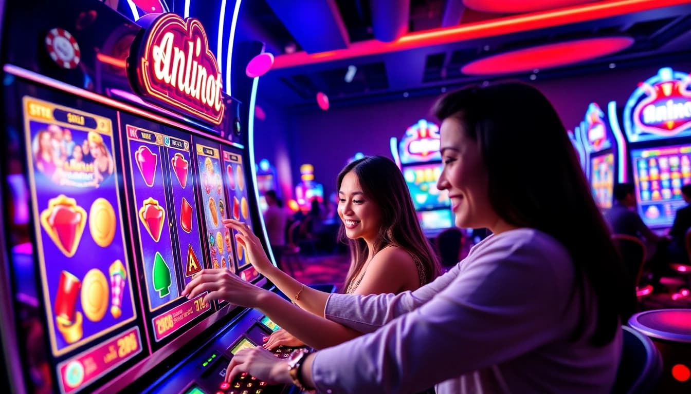 Pengalaman menang di aman788 dengan mesin slot yang mendebarkan dan suasana kasino yang hidup.