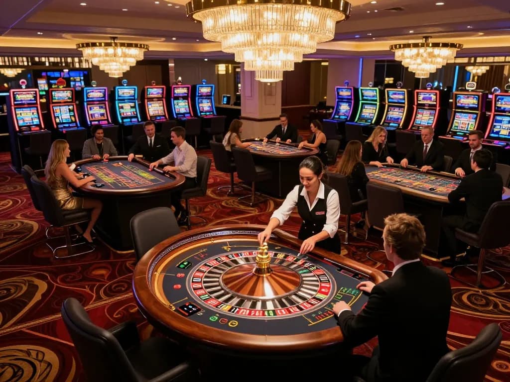 Engaging roulette gameplay at a casino with vibrant atmosphere underscores kp88 strategy use.