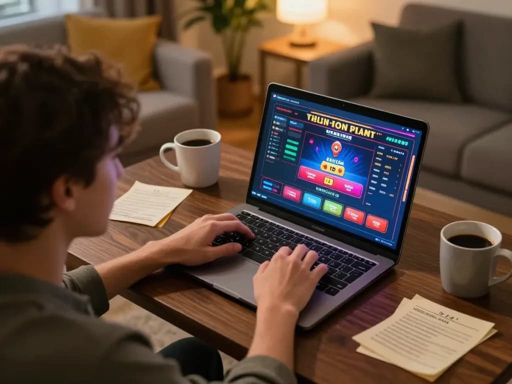 Engaging in real-time betting on Nhà Cái FB88 with vibrant interface and cozy home setting.