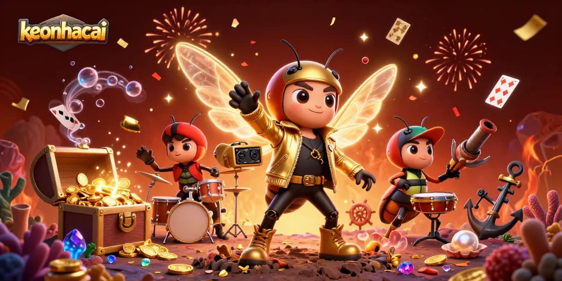 Engage with keonhacai's 3D rock star illustration as they master exciting betting strategies.