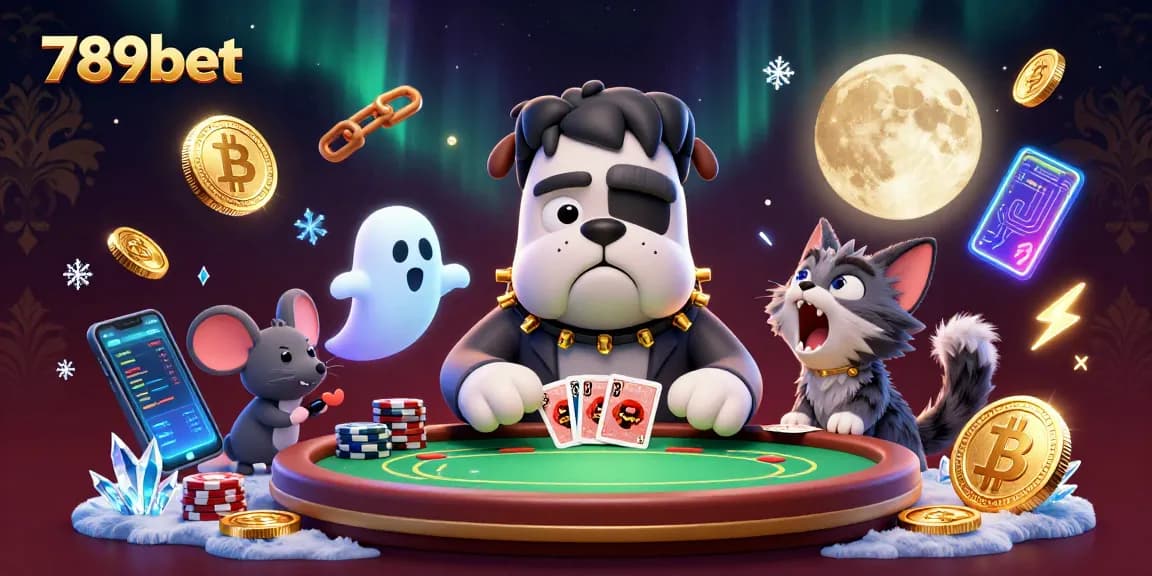 Play poker with 789bet’s unique characters in a vibrant and spooky casino environment.