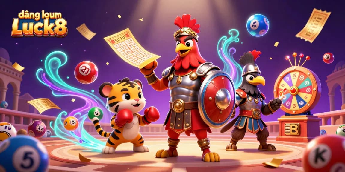 Experience the excitement of đăng nhập Luck8 with vibrant casino elements and engaging characters.