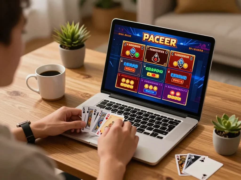 Engaging gaming action at Canada online casinos with colorful interface and strategy.