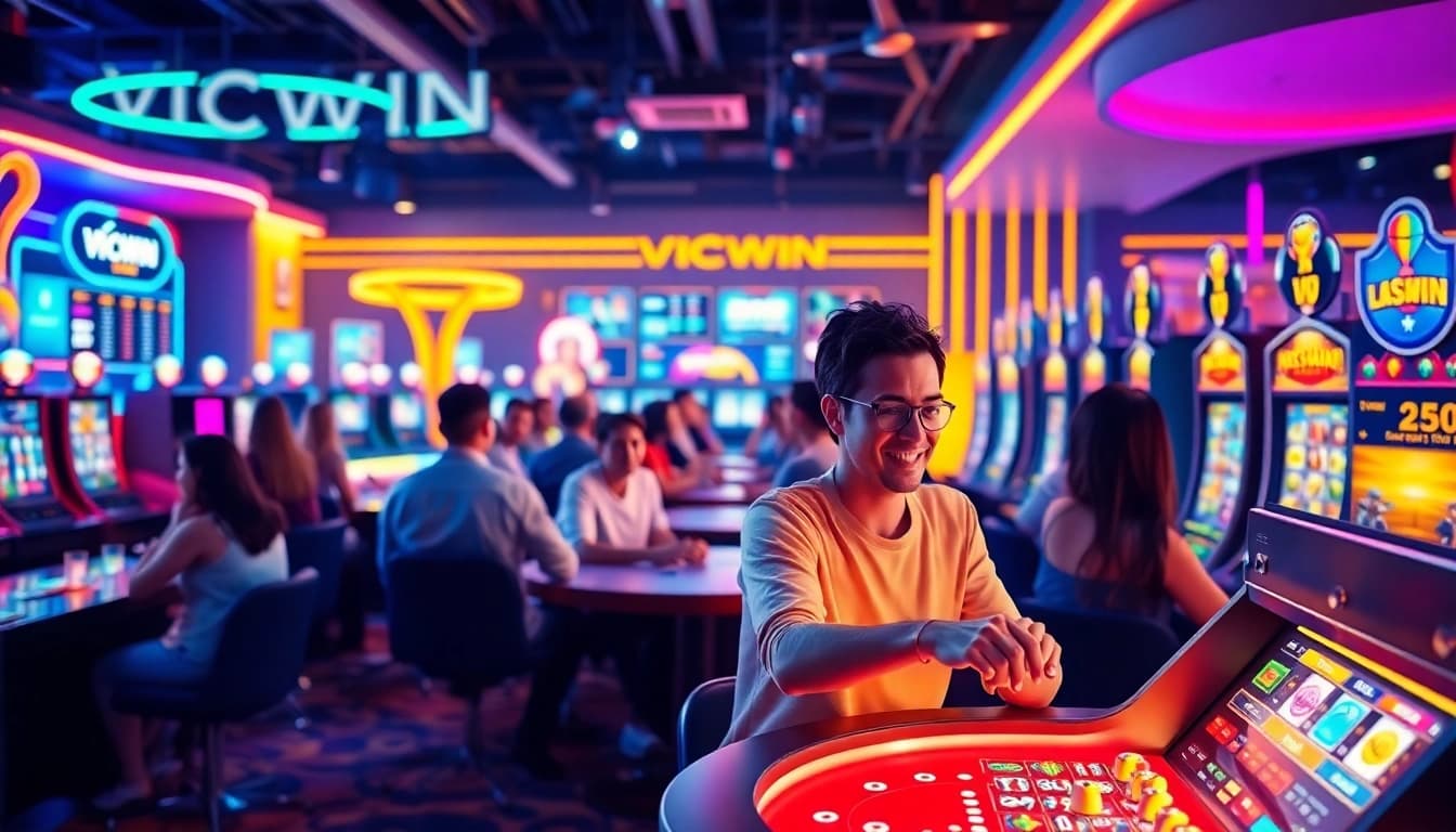 VICWIN platform showcasing vibrant online casino games and engaging user experience in 2026.