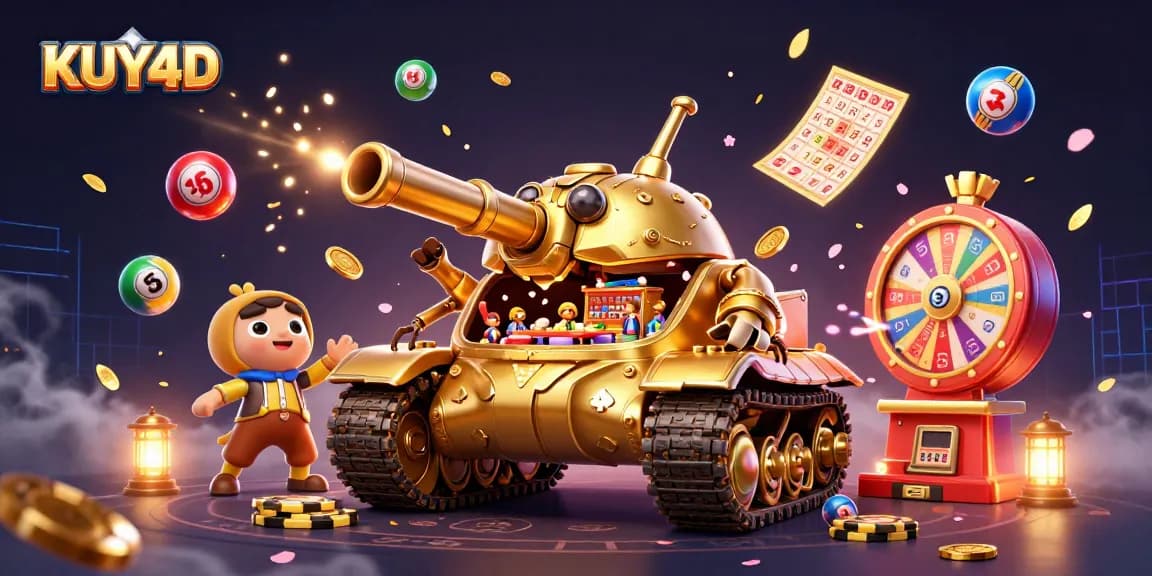 KUY4D menghadirkan pengalaman kasino mini yang megah dengan bola lotere berwarna-warni dan efek confetti.