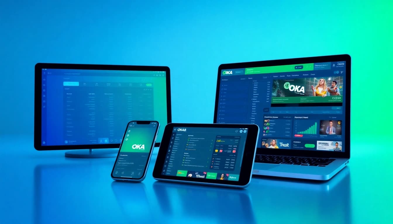 Engaging users on the OKATM online betting platform, showcasing seamless navigation and security.