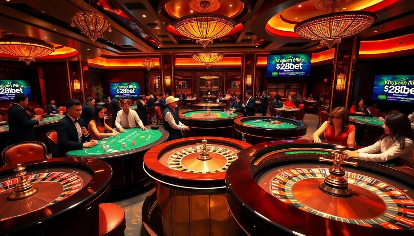 Engage in thrilling gambling excitement with khuyến mãi 28bet perfectly showcased in a luxury casino setting.