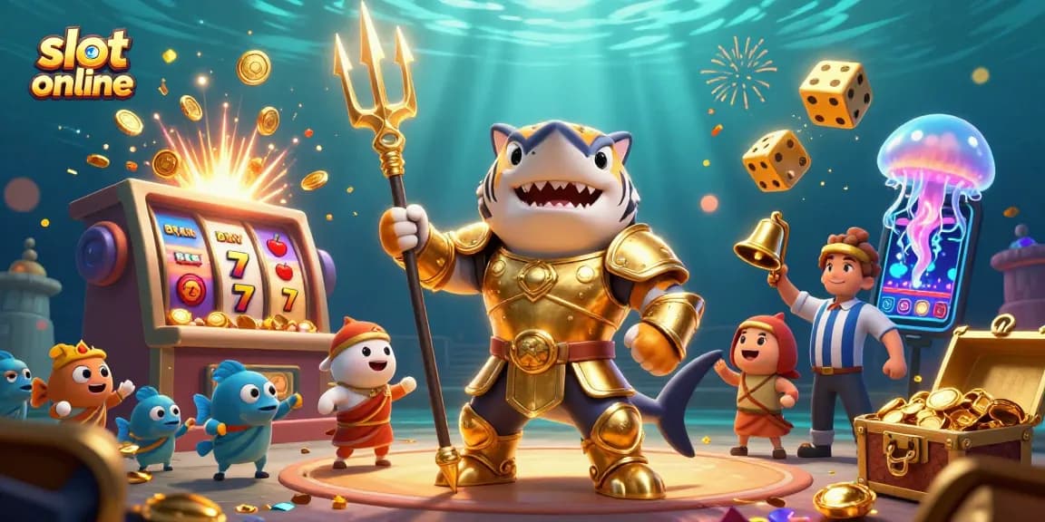 Win big at slot online with a tiger shark champion in a vibrant underwater casino adventure
