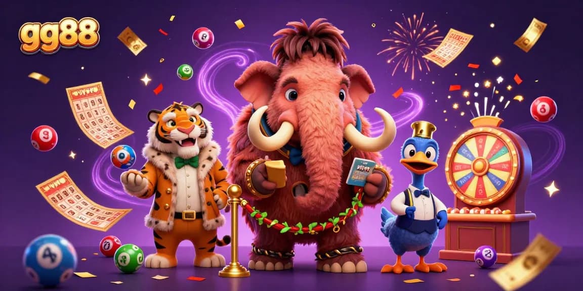 Experience the thrill of gg88 with a vibrant casino scene featuring a mammoth bouncer and VIP guests.