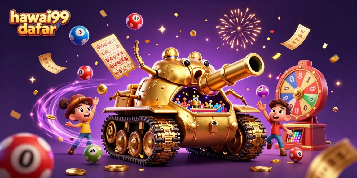 Experience the excitement of hawai99 daftar with a vibrant casino-themed 3D illustration.
