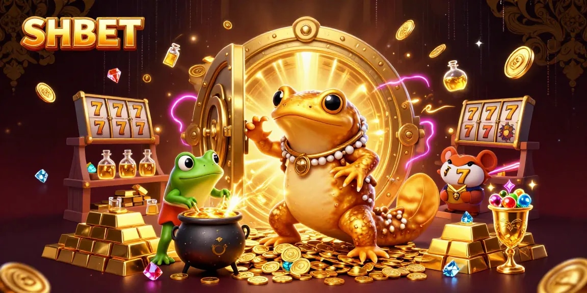 SHBET players enjoy a thrilling golden casino experience with treasures and dynamic slot elements.