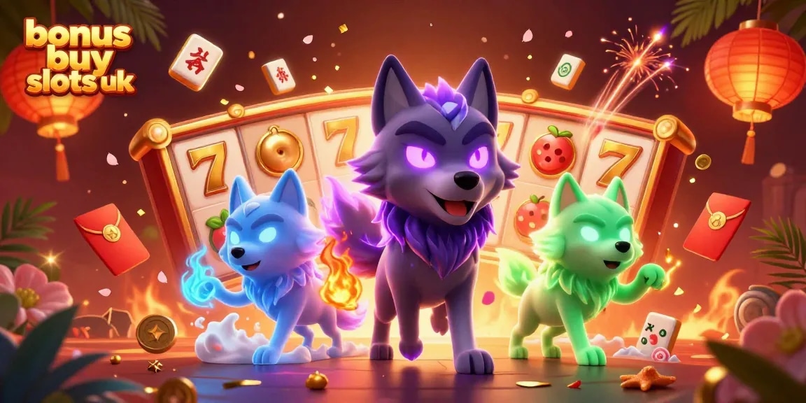 Experience thrilling bonus buy slots uk with captivating wolf characters and dynamic slot elements.