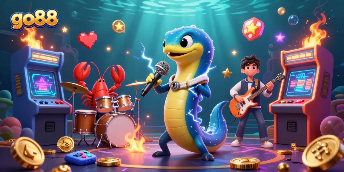 Join go88's electrifying underwater casino party with vibrant 3D characters and interactive gaming!