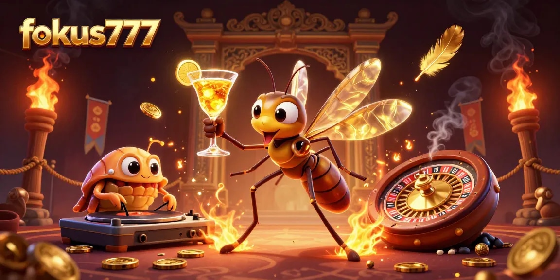 Experience excitement at fokus777 with unique casino characters and vibrant gaming elements.