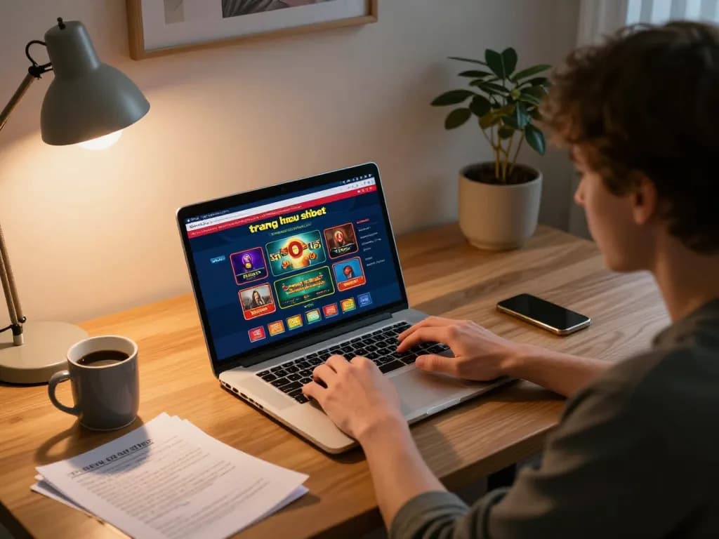 Engage strategically at trang chủ shbet using a laptop for thrilling online casino gameplay.