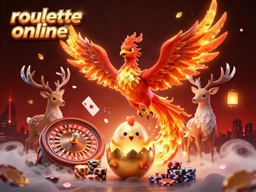 Experience excitement with roulette online featuring dynamic casino illustrations and vibrant elements.