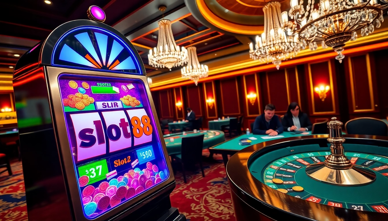 Experience the thrill of winning on slot88 with vibrant casino visuals and high-stakes excitement.