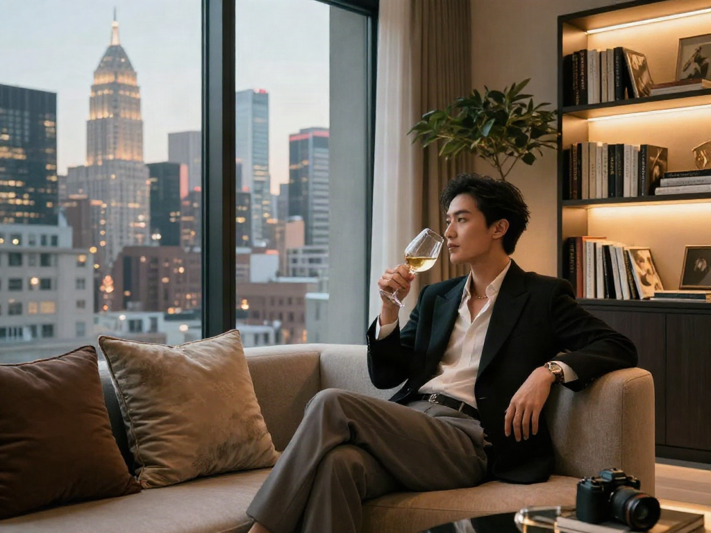 LUXURY 111 gaya hidup mewah di apartemen urban dengan pemandangan kota yang indah.