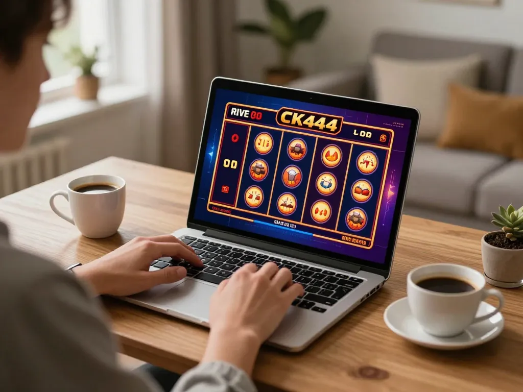 Engaging online gaming session on CK444 showcasing vibrant slot graphics.