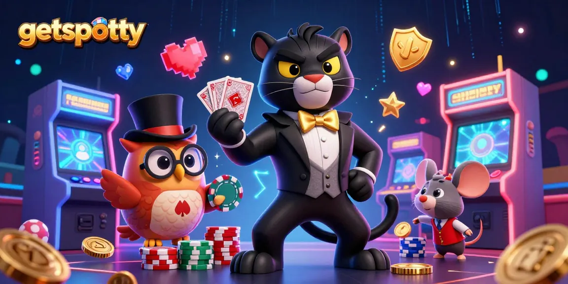 Join stylish characters in a vibrant game scene at getspotty, where luck meets fun in 3D casino action.