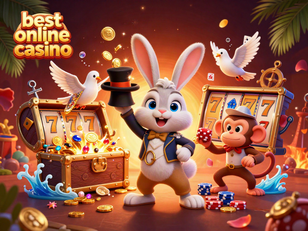 Experience the thrill of gaming at the best online casino with colorful characters and dynamic elements.