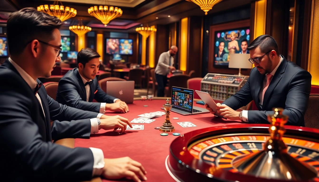 Engage with thrilling idnslot games at a luxurious casino table, showcasing excitement and strategy.