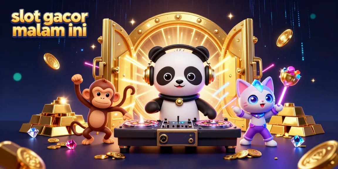 Slot gacor malam ini dimeriahkan oleh DJ panda 3D, monyet breakdance, dan anak kucing dalam suasana pesta kasino.