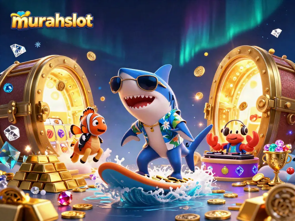 Menangkan jackpot di murahslot dengan pemain slot kartun mengarungi koin emas.
