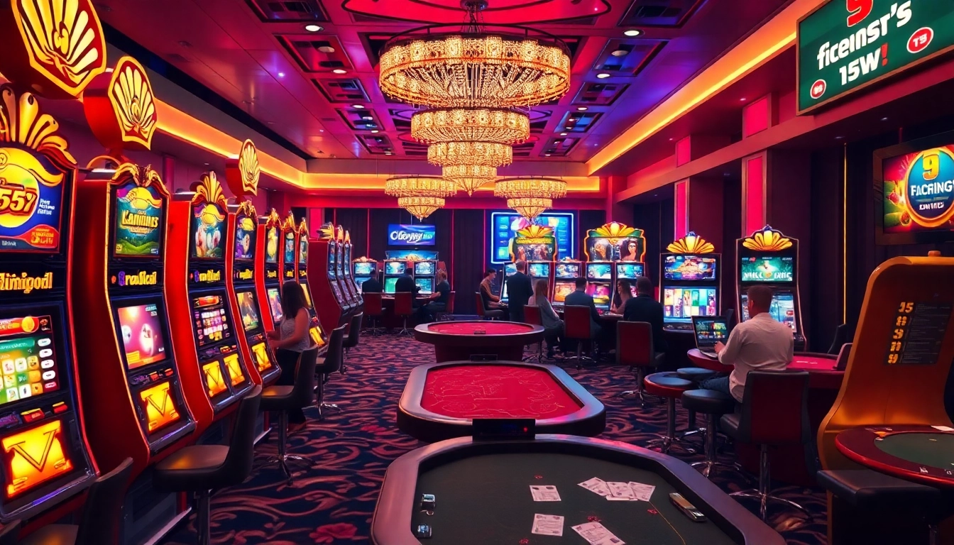 Experience thrilling gameplay at i9bet with vibrant casino tables and interactive slot machines.