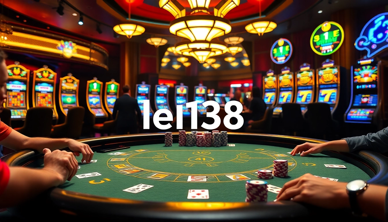 Players winning big at lego138 casino with vibrant slot machines and engaging blackjack games.