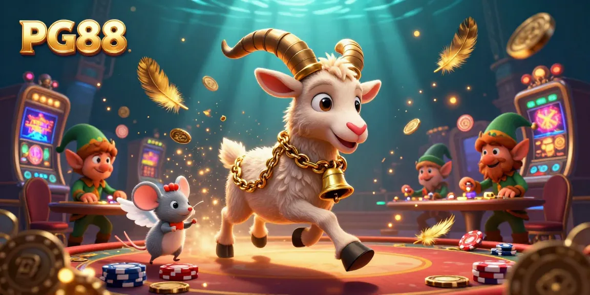 Experience thrilling gameplay at PG88 casino with a lively scene of cartoon characters enjoying games.