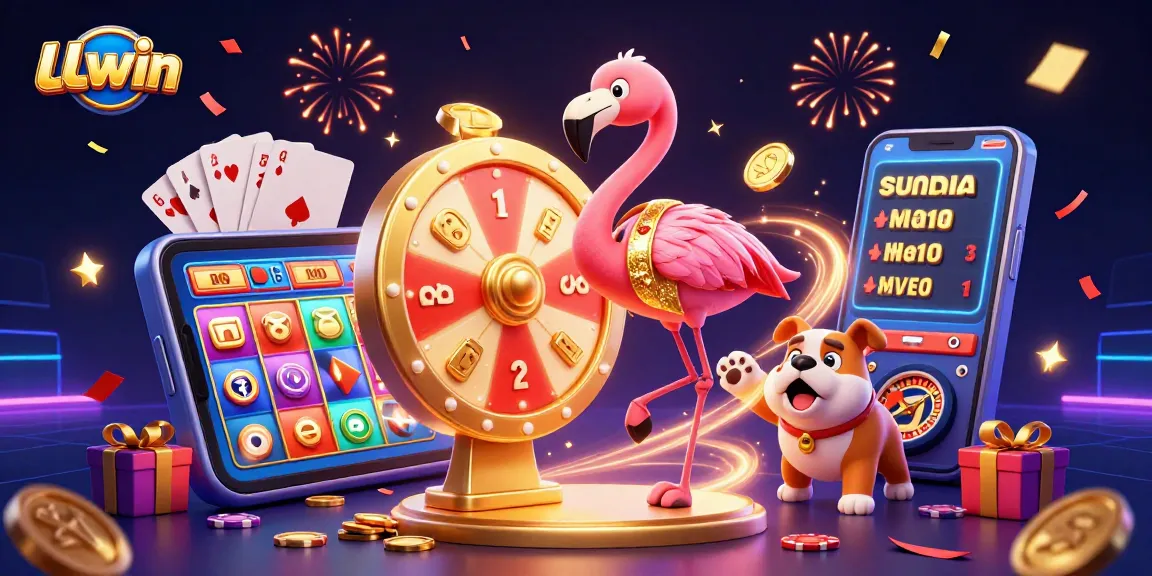 Engage with LLwin’s thrilling casino experience featuring fun characters and vibrant gaming elements.