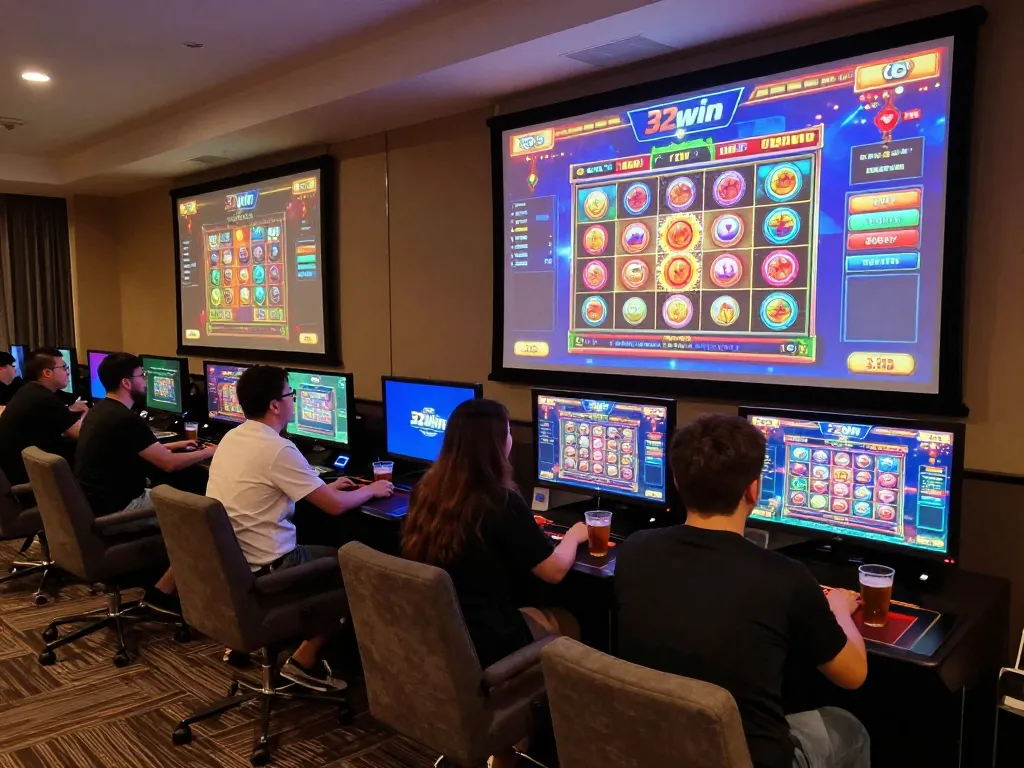 Players enjoying an exciting session on 32win gaming platform with vibrant graphics.