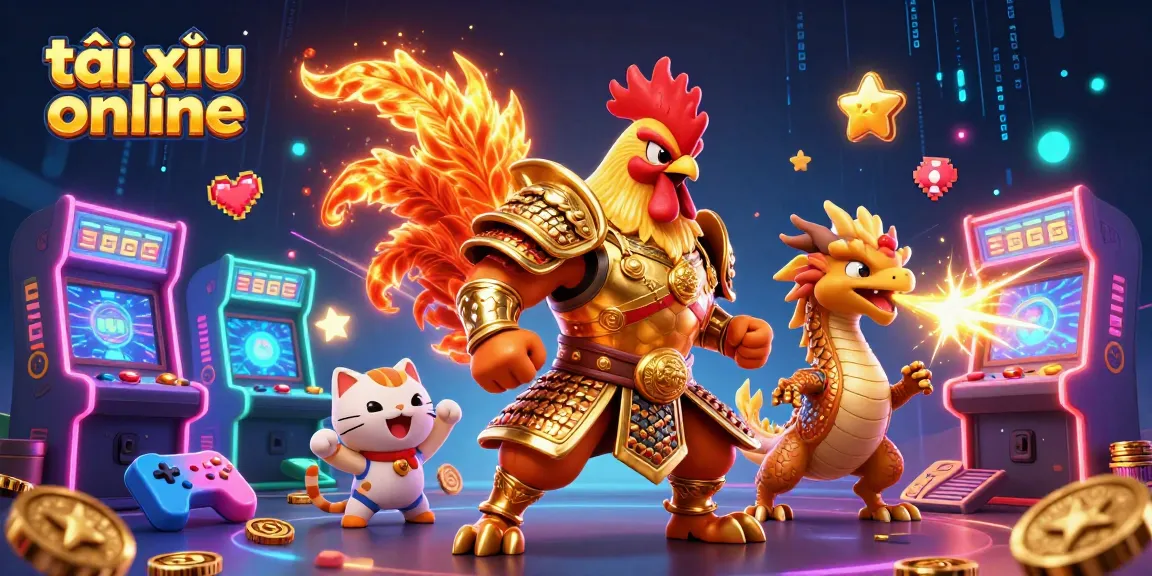 Engage in the thrilling world of tài xỉu online with epic characters and vibrant casino elements.