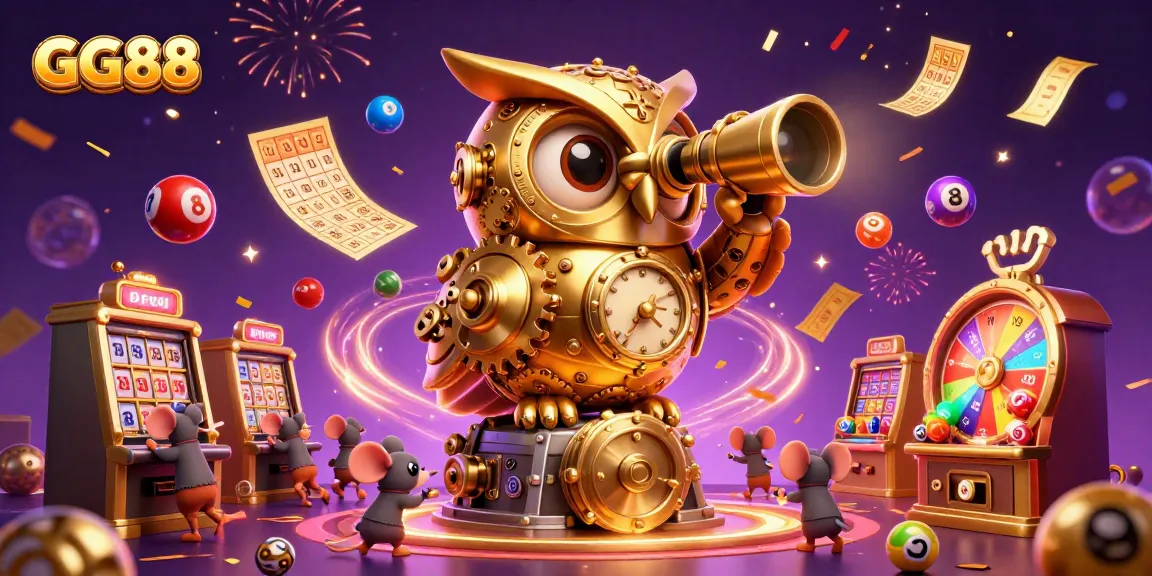 Engage with GG88's vibrant casino atmosphere featuring a dynamic illustration of games and excitement.
