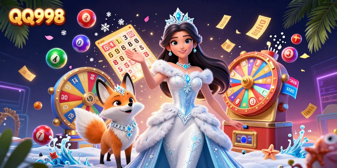 Experience the thrill of gaming on QQ998 with vibrant lottery elements and a magical atmosphere.