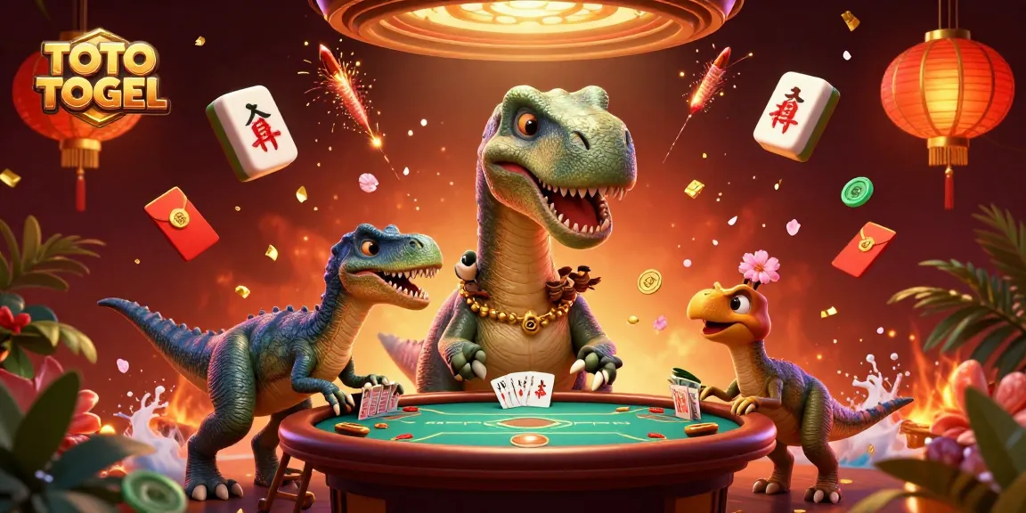 P permainan TOTO TOGEL yang mendebarkan dengan karakter dinosaurus 3D yang bersenang-senang di kasino.