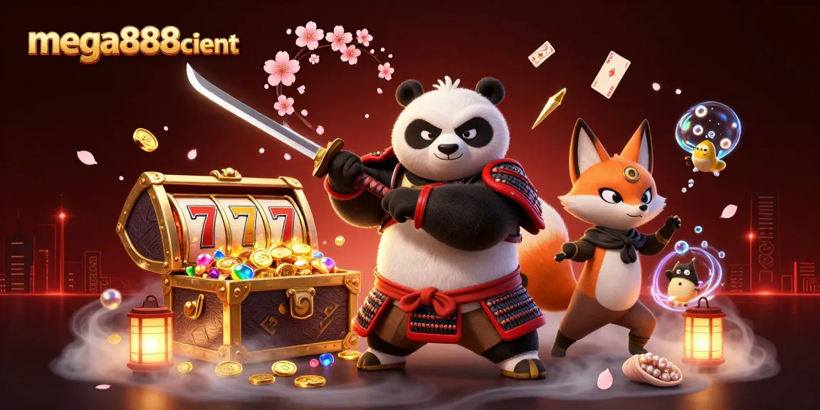Experience the thrill of winning with mega888client in this vibrant 3D casino scene.