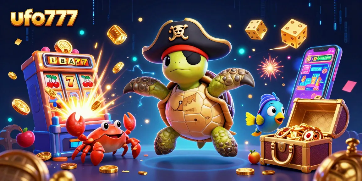 Experience thrilling gaming with ufo777's vibrant slot machines and charismatic characters in a dynamic casino scene.