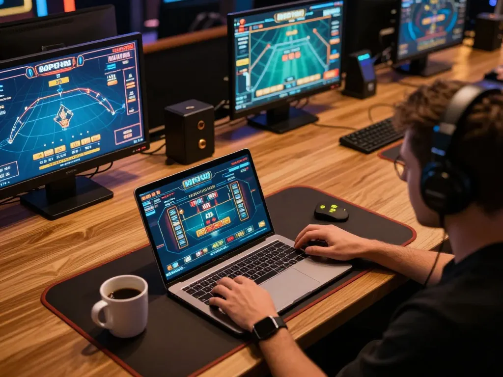 MPO08 online gaming session with a user engaging in live dealer games, showcasing excitement and strategic play.