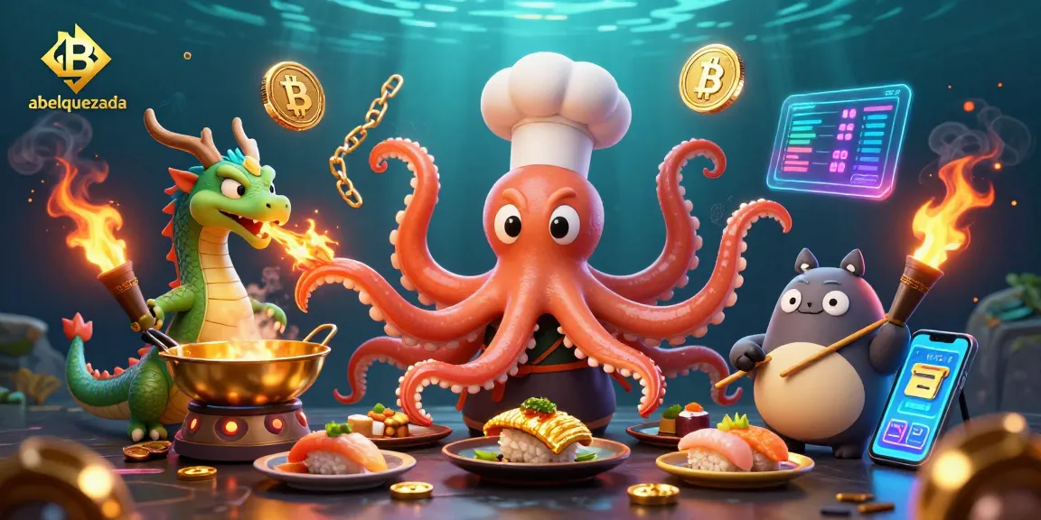 Engage in thrilling games at abelquezada as octopus chef prepares golden dishes with crypto coins.