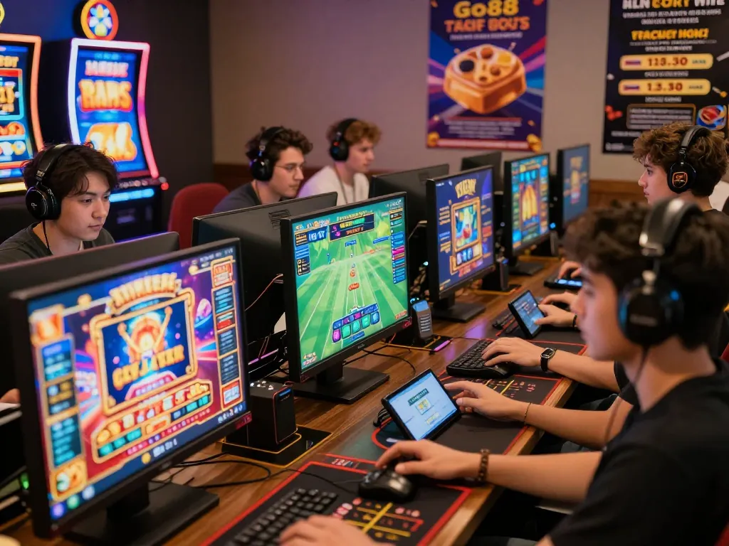 Players enjoying diverse games on the Go88 platform, showcasing the excitement of online gaming.